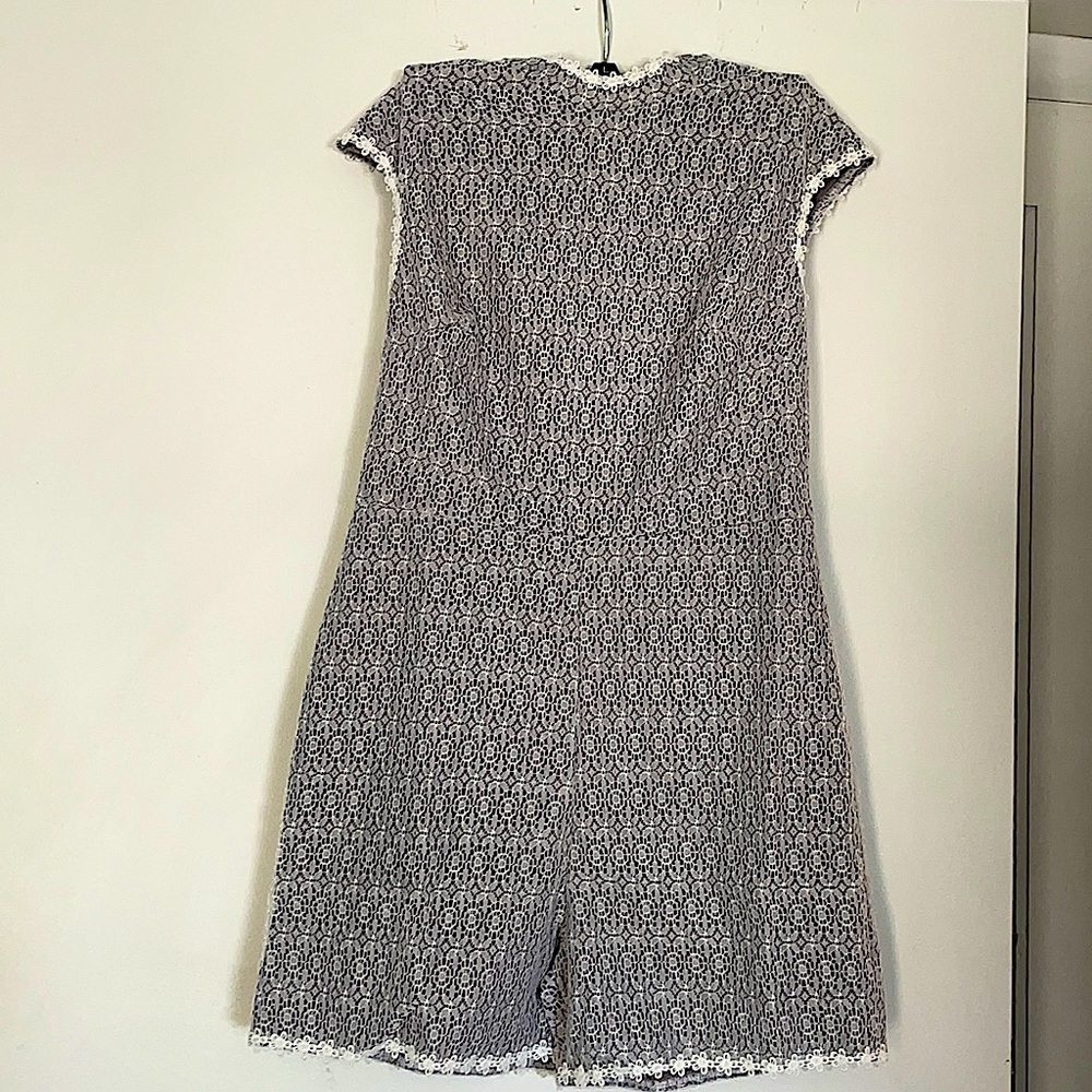 Gray and white lace shirt jumper size S